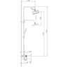 Душевая стойка со смесителем FRAP H203-9 F24203-6 черный