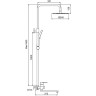 Душевая стойка со смесителем FRAP H806-9 F24806-9 оружейная сталь
